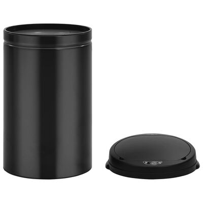 vidaXL Automatisk søppelbøtte med sensor 40 L karbonstål svart
