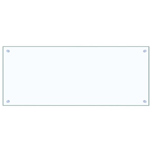 vidaXL Kj&oslash;kkenbakplate 2 pcs Gjennomsiktig 100 x 40 cm herdet glass