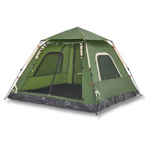 vidaXL Kuppeltelt for camping 5 personer gr&oslash;nn hurtigutl&oslash;ser