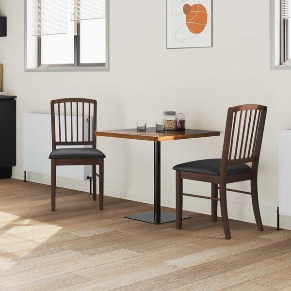 vidaXL Spisestoler 2 pcs Lys Brun 50 x 52,5 x 91 cm Solid Gummitre