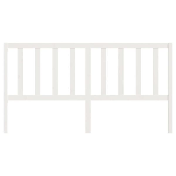 vidaXL Sengegavl hvit 186x4x100 cm heltre furu