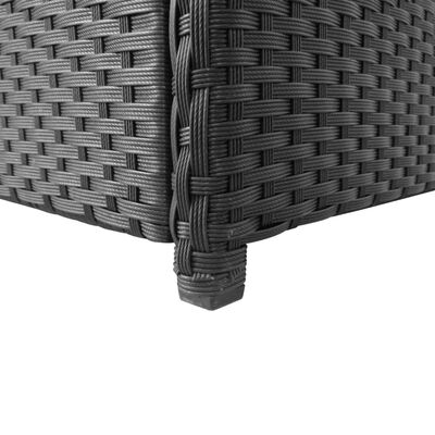 vidaXL Putekasse 120x50x60 cm polyrotting svart