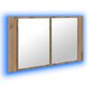 vidaXL Baderomsspeilskap Artisan Eik 80 x 12 x 45 cm Konstruert tre
