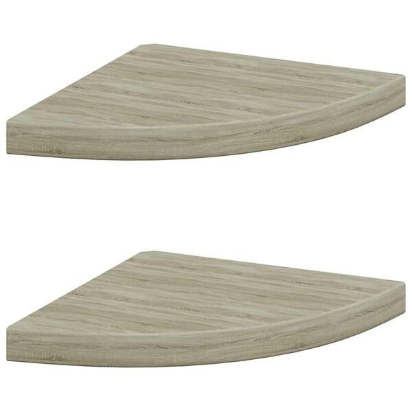 vidaXL Flytende vegghyller 2 stk eik 35x35x3,8 cm MDF