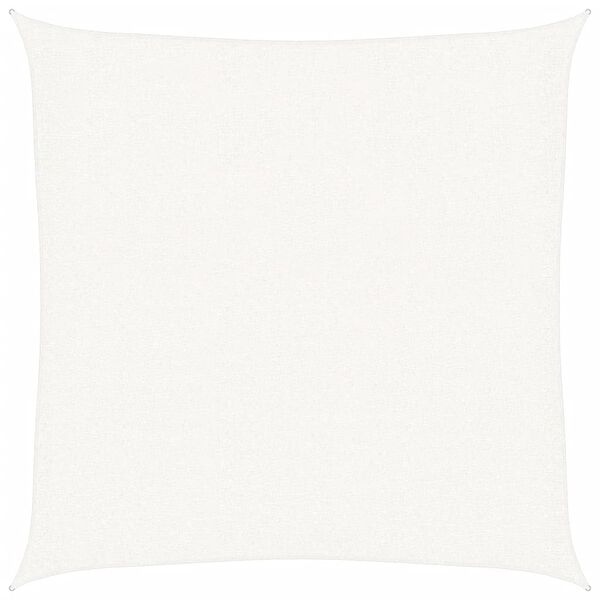 vidaXL Solseil HDPE firkantet 2x2 m hvit