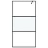 vidaXL Dusjvegg svart 100x195 cm halvfrostet ESG-glass