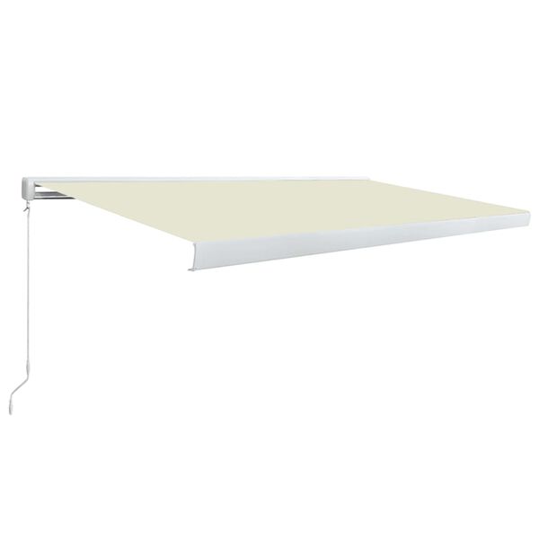 vidaXL Manuell kassettmarkise 500x300 cm kremhvit