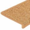 vidaXL Selvklebende trappematter sisal-utseende 15 stk 65x21x4 oransje