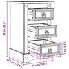 vidaXL Nattbord med skuff Corona Hvit 35 x 32,5 x 58 cm Massiv furu