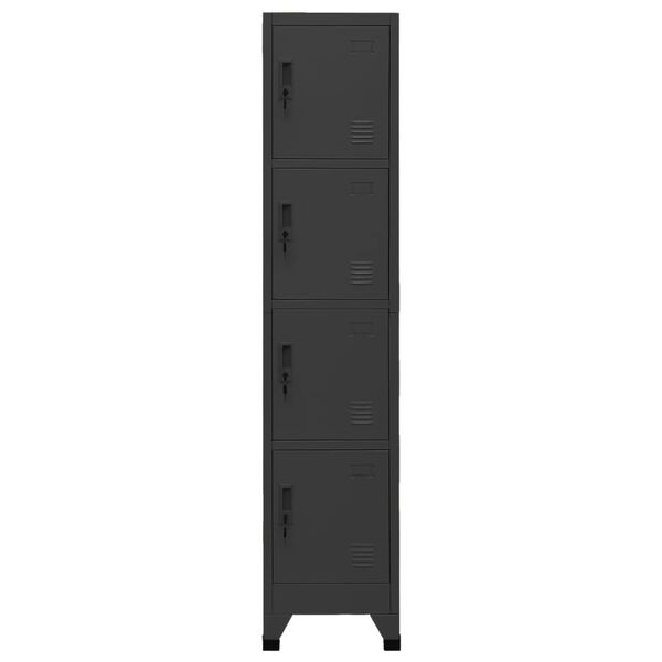 vidaXL Oppbevaringsskap antrasitt 38x45x180 cm st&aring;l