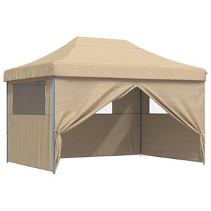 vidaXL Partytelt 279 x 410 x 315 cm Beige Oxford Stoff