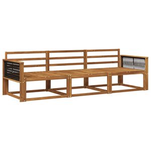 vidaXL Utend&oslash;rs sofa-sett 3 pcs Naturlig Solid akasietre