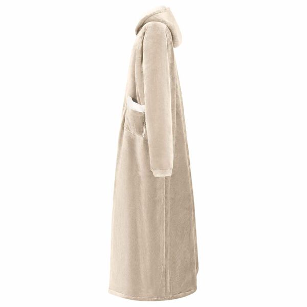 vidaXL Teppe-hettegenser Beige l Fleece og Flanell
