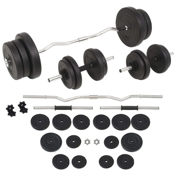 vidaXL Vektstang- og manualsett 60 kg