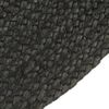vidaXL Flettet teppe vendbart antrasitt og naturlig 90 cm jute rund