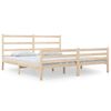 vidaXL Sengeramme heltre furu 140x190 cm