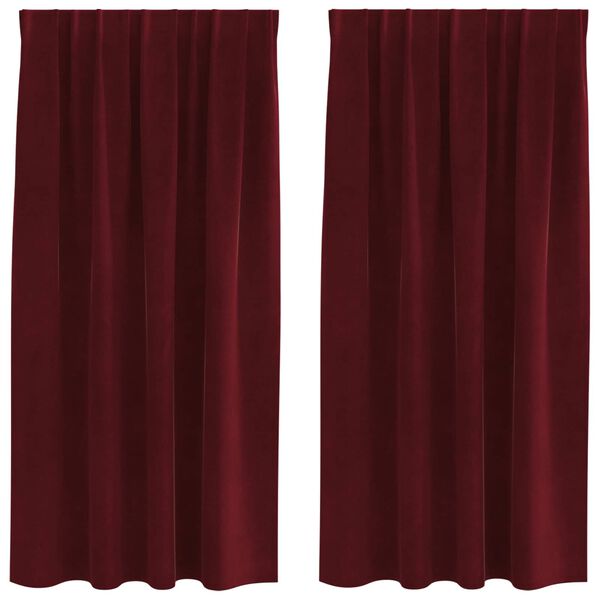 vidaXL Blendingsgardiner 2 pcs Vinr&oslash;d 140 x 175 cm Fl&oslash;yel