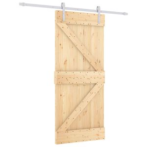 vidaXL Skyved&oslash;r 90 x 210 cm Heltre furu Naturlig og Hvit
