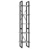vidaXL Bokhylle 5 nivåer betonggrå 40x30x175 cm konstruert tre