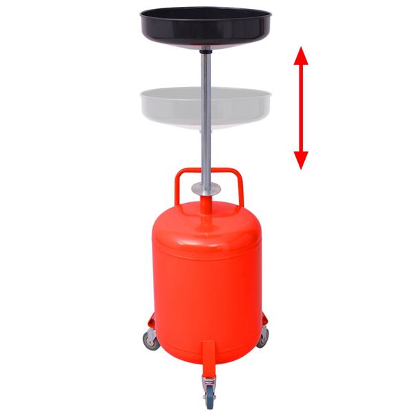 vidaXL Spilloljebeholder 49,5 L R&oslash;dst&aring;l