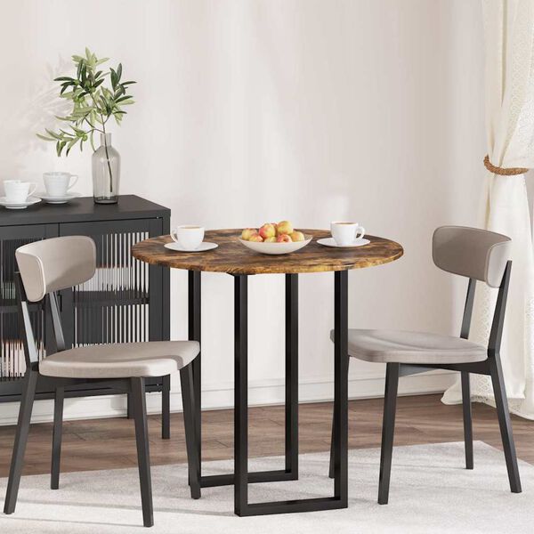 vidaXL Bordplate R&oslash;kt eik 80 x 80 x 1,5 cm Konstruert tre