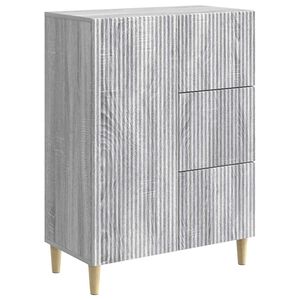 vidaXL Serviesskap Gr&aring; sonoma 66 x 34,5 x 90 cm Konstruert tre