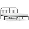 vidaXL Sengeramme i metall med sengegavl svart 183x213 cm