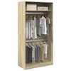 vidaXL Garderobe sonoma eik 100x50x200 cm sponplate