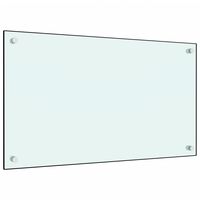 vidaXL Kjøkkenplate hvit 70x40 cm herdet glass