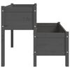 vidaXL Plantekasse grå 110x84x75 cm heltre furu