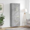 vidaXL Highboard betonggr&aring; 69,5x34x180 cm konstruert tre