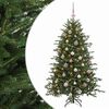 vidaXL Kunstig juletre med julekuler 120 cm 150 LED-lys Varmhvit