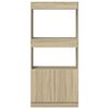 vidaXL Highboard sonoma eik 63x33x140 cm konstruert tre