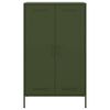 vidaXL Highboard olivengrønn 68x39x113 cm stål