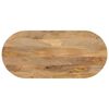 vidaXL Bordplate 100x50x3,8 cm oval heltre mango