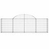vidaXL Gabionkurver buede 9 stk 200x30x60/80 cm galvanisert jern