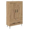 vidaXL H&oslash;yskap Artisan Eik 69,5 x 31 x 115 cm Konstruert tre