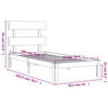 vidaXL Sengeramme med hodegavl liten enkel heltre