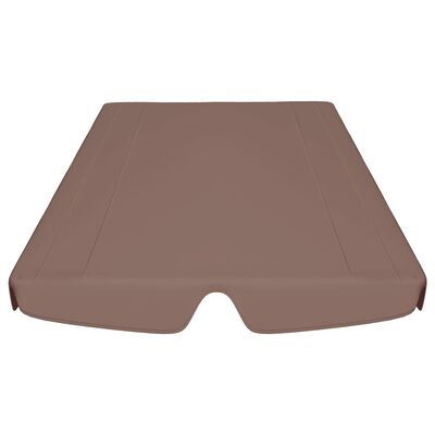 vidaXL Erstatningsbaldakin hagehuske brun 150/130x70/105 cm 270 g/m²