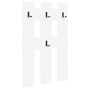 vidaXL Vegghengt kleshenger Hvit 65 x 3 x 100 cm Konstruert tre