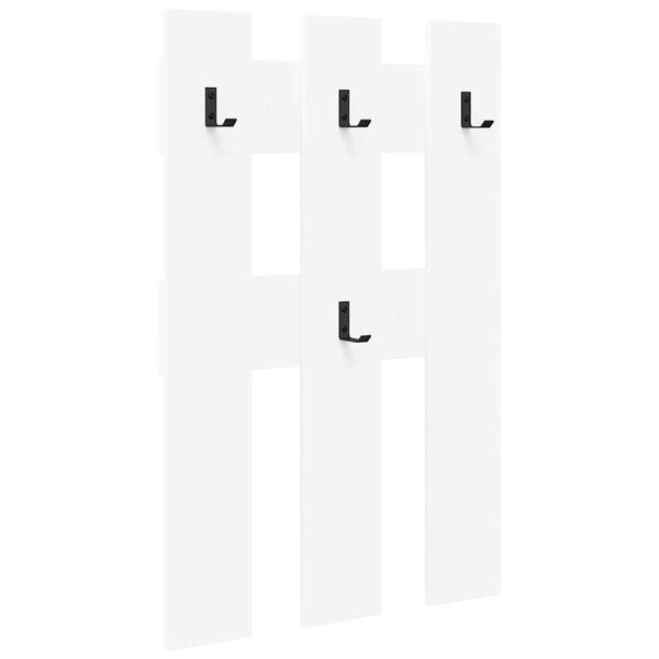 vidaXL Vegghengt kleshenger Hvit 65 x 3 x 100 cm Konstruert tre