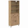 vidaXL H&oslash;yskap 2 stk. Artisan Eik 69,5 x 32,5 x 180 cm Konstruert tre
