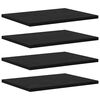 vidaXL Bokhyllebrett 4 pcs Svart 40 x 30 x 1,5 cm Konstruert tre