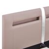 vidaXL Sengeramme med LED uten Madrass Cappuccino 135x190 cm