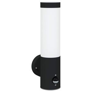 vidaXL Utevegglampe Svart 12 x 8,5 x 29 cm Rustfritt st&aring;l og plast