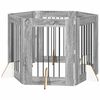 vidaXL Hundegate med stender 6 pcs Gr&aring; sonoma 60 x 80 cm