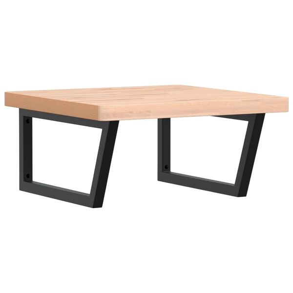 vidaXL Servanthylle veggmontert st&aring;l og heltre b&oslash;ketre