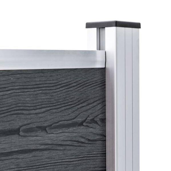 vidaXL Gjerdestolper 3 stk aluminium 185 cm