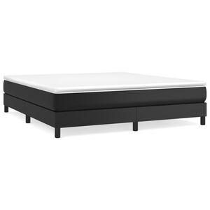 vidaXL Boxspring-sengeramme svart 180x200 cm Super King kunstskinn