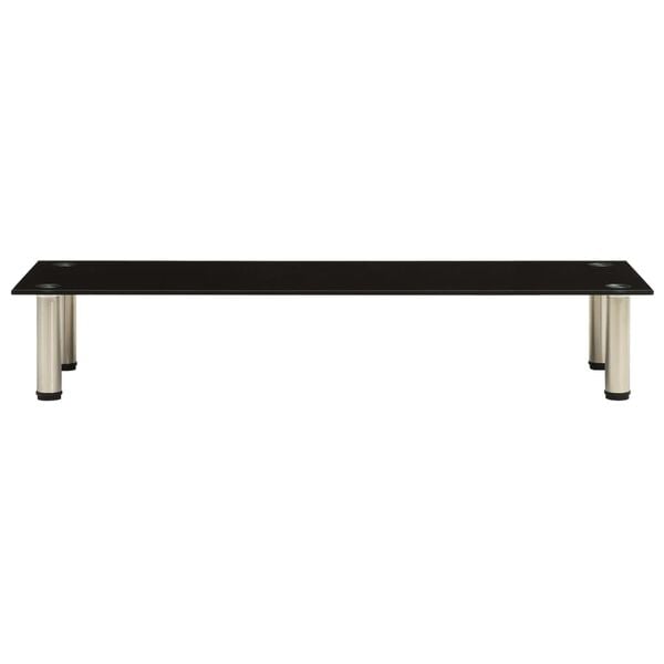 vidaXL TV-benk svart 100x35x17 cm herdet glass